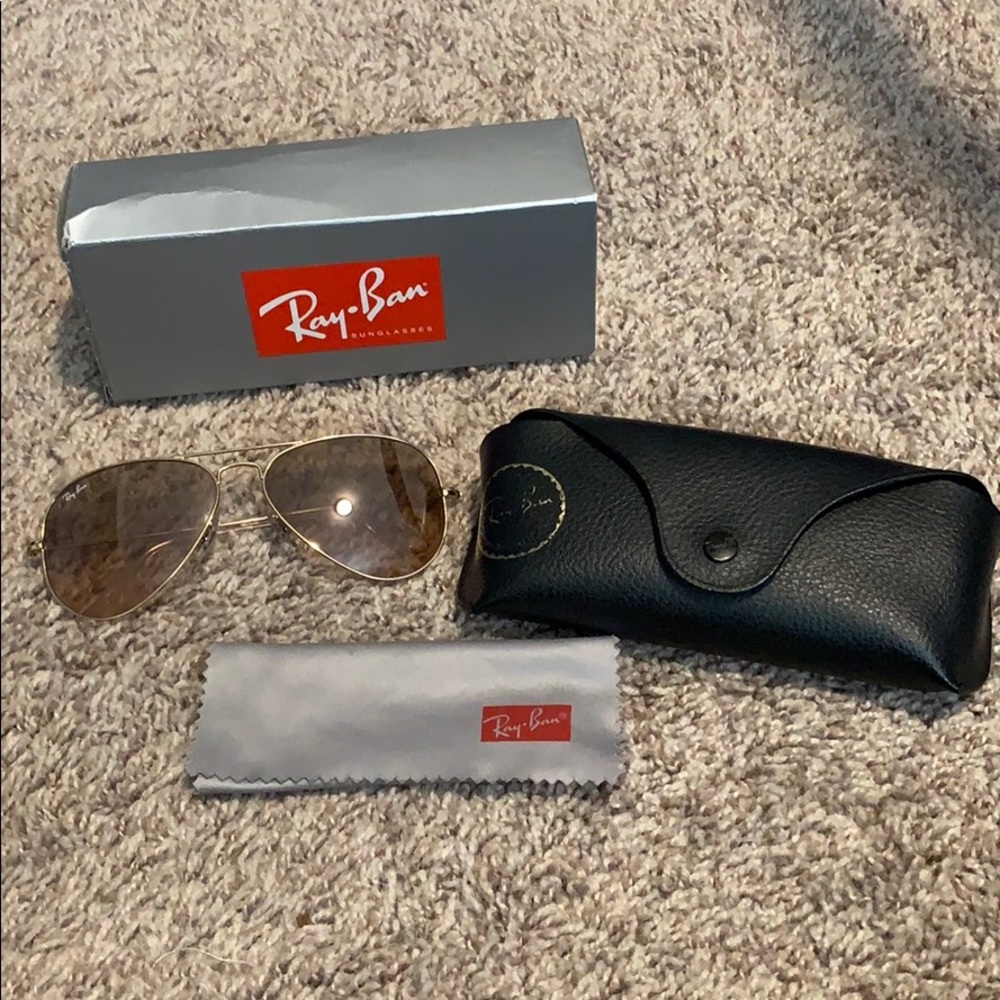 Brown Aviator Ray Bans
